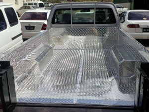 Aluminum Liners on Back Of Truck